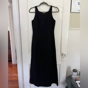 Vintage Banana Republic Black Square Neck Maxi Dress